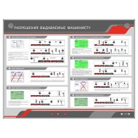 Электрифицированный светодинамический стенд "Разрешения выдаваемые машинисту"